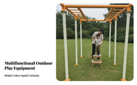 Swing Bridge Climbing Structure Multi-Functional Climbing Loop Team Play Ful Children Obstacle Course Playset for Children, Kindergarten, Backyard