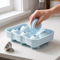 Silicone Ice Ball Mold with Funnel for Whiskey & Everyday Drinks - Food Grade Ice Cube Tray