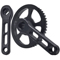 Bike Crankset with Guard Plate Low-Maintenance Belt Drive Crankset High Strength Crank Arm Set for Kids
