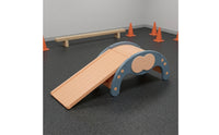 Child-Safe Climbing Arch with Mat Compact Climbing Frame with Slide Long-Lasting Wooden Play Gym Easy to Assemble for Toddlers, Living Room