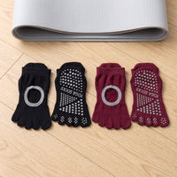 Women's Anti-Slip Toeless Yoga Pilates Socks with Five Toe Design