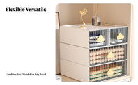 Stackable Drawer Box Compartmentalized Stackable Drawer Unit Easy reach
