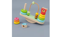 Educational Wooden Stacking Toy Colorful Wooden Balancing Game Smooth Stacking Toy Sensory for Toddlers, Preschoolers, Playroom, Preschool