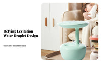 Large Capacity Anti-Levitation Humidifier Quiet Operation Water Drop Backflow Humidifier Automatic Shut-Deactivate for Parents, Bedroom