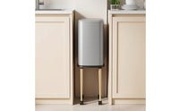 High-Legged Trash Can with Raised Legs Narrow Trash Can with Wheels and Lid Compact Bin Rolling for Office