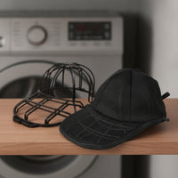 Curved Brim Cap Washing Cage with Mesh Bag Safeguarding Hat Shaper Zippered Laundry Accessory Rigid for Travelers