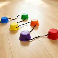 6 Pieces Interconnected Balance Stepping Stones Odorless Stepping Stones with Cord Low-Height Toy Indoor for Children, Kindergarten