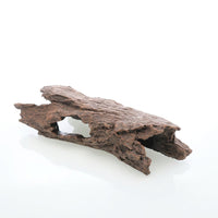 24cm Reptile Hide Aquarium Decoration, Multiple Entry Points Reptile Hide for Snake Accessories for Vivarium, Resin Bark Log for Fish and Breeding