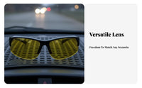 Glare-Reducing Driving Glasses Lightweight Cycling Sunglasses Windproof Jog Ning Glasses Shock Resistant Half-Frame Sunglasses