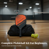 2 Paddle 4 Sphere Pickleball Kit Lightweight Wooden Pickleball Paddle Set Sports Equipment Sturdy Comfortable Grip for Beginners