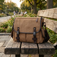 Notebook Bag for Men and Women with Shoulder Strap, Versatile School Bag and Crossbody Bag for Dog Walking, 12-inch Notebook Compartment