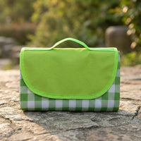 Outdoor Rug and Picnic Blanket for Travel, Oxford Cloth Camping Mat with Shoulder Strap, Double-Sided Waterproof Mat, Ethnic Camping Blanket