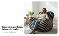 elegant design Enveloping Armchair Sculptural for-modern Frameless Foam Armchair fashionable Design Single Sofa for Young Adults, Homeowners, Living Room, perusing corner, Small areas, Home Office