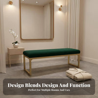 Multi-Purpose Entryway Changing Bench paded Seat Long Stool long-lasting Construction Indoor Seating Comfortable pading for Business Owners, Interior Decorators, hairstyling Shop, Fitting Room, Hallway, Walk-in Closet