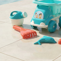 6 Pieces Colorful Sand Toy Set with Dump Truck Easy to Clean Beach Dump Truck Set Safe Watering Can with Sand Toys Sturdy for Toddlers