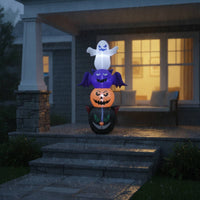 Outdoor Halloween Inflatable with Built-in Lights Lighted Halloween Decoration with Lights Giant Ornament Colorful for Garden