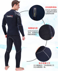 SLINX加厚潜水服5mm 绒面内里保暖分体潜水服 冲浪潜水衣夹克现货