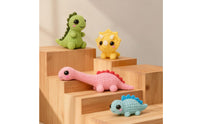 Includes Instructions & Tutorial DIY Dinosaur Crochet Kit for Beginners