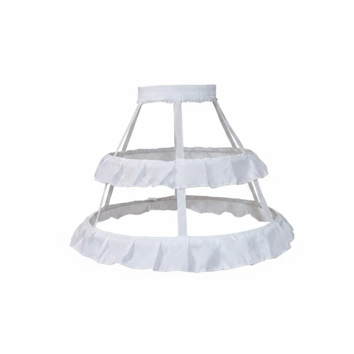 Lightweight Birdcage Petticoat Transparent Lolita Hoop Petticoat Volume Ruffled Hoop Underskirt Elastic Waist