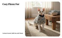 Hairless Cat Sweater Comfortable Hairless Cat Fleece Shirt Soft Pet Clothing for Cats, Kittens, Cold Weather, Daily Wearing