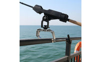 Adjustable Angle Rotating Clamp Rod Holder Anti-Corrosion Kayak Fishing Rod Holder Stable Grip for Raft
