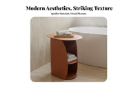 Minimalist aesthetic C-Shaped Side Table Space-Saving Nightstand Multi-Functional Household Furniture Storage Shelf for Apartment Dwellers, Homeowners, Remote Workers, Living Room, Bedroom, Small Spaces, Home Office