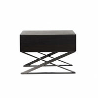 Nightstand with Storage Italian Inspired Bedside Cabinet Easy to Clean for Hotel
