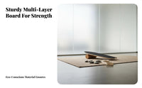 Sturdy Wood Construction Wooden Balance Board Anti-Slip Surface Core Training Board Safety Stoppers Fitness Equipment Ankle Strengthening for Children, Beginners, Snowboarders, Indoor, Home Gym