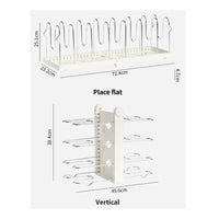 Foldable Cookware Rack Coated Finish Household Storage Easy to Clean for Cabinet