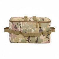 Multi-Compartment Camping Cooker Carrying Case Portable Camping Cookware Bag Large Capacity Picnic Gear Storage Tote Water-Resistant for Campers
