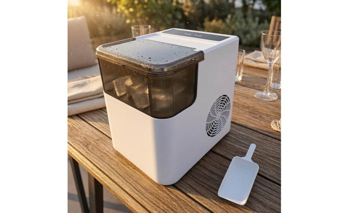 Translucent Lid Ice Maker White Housing Countertop Ice Maker for Home Use