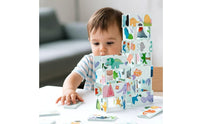 28 Pieces Early Education Garden Tile Blocks Cognitive Learning Wooden Tile Game Jigsaw Format Picture Matching Blocks Preschool Activity for Preschoolers, Kids, Toddlers, Kindergarten