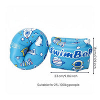 2 Pieces Double Air Chambers Inflatable Arm Bands High Buoyancy Swim Arm Floats Leak-Proof for Adults, Beginners, Pool, Beach