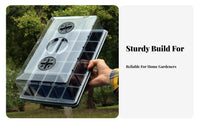 24 Starter Tray Transparent Lid Starter Tray with Dome Reusable Mini Greenhouse Propagator for Gardeners