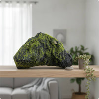Artificial Lichen Rocks Lightweight Fake Mossy Stone Verdant Embellishment for Tabletop