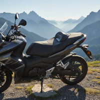 One-Piece Seat with Backrest Direct-Fit for Motorcyclists