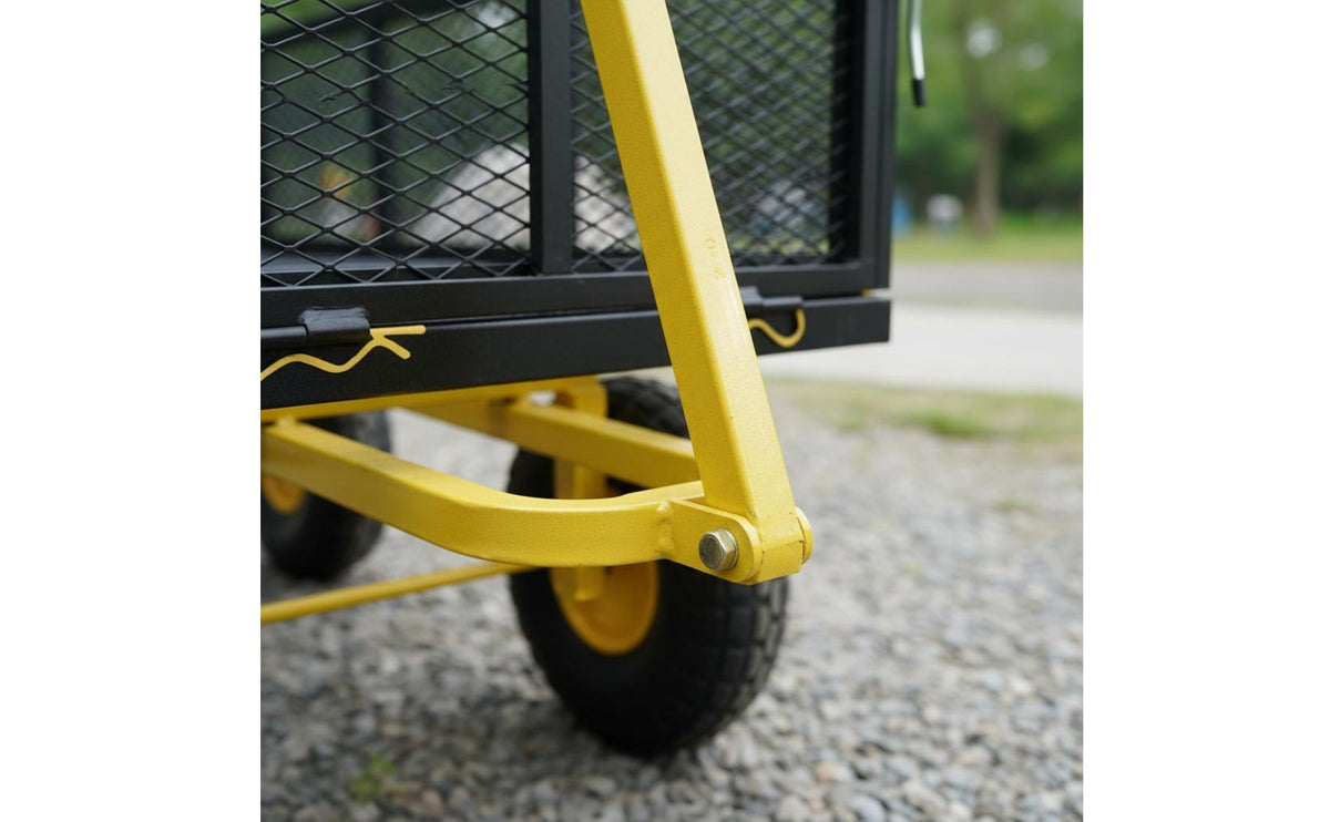 Yard Pull Wagon Large Capacity Heavy Duty Garden Cart Rotating Handle Garden Wagon Cart for Camping
