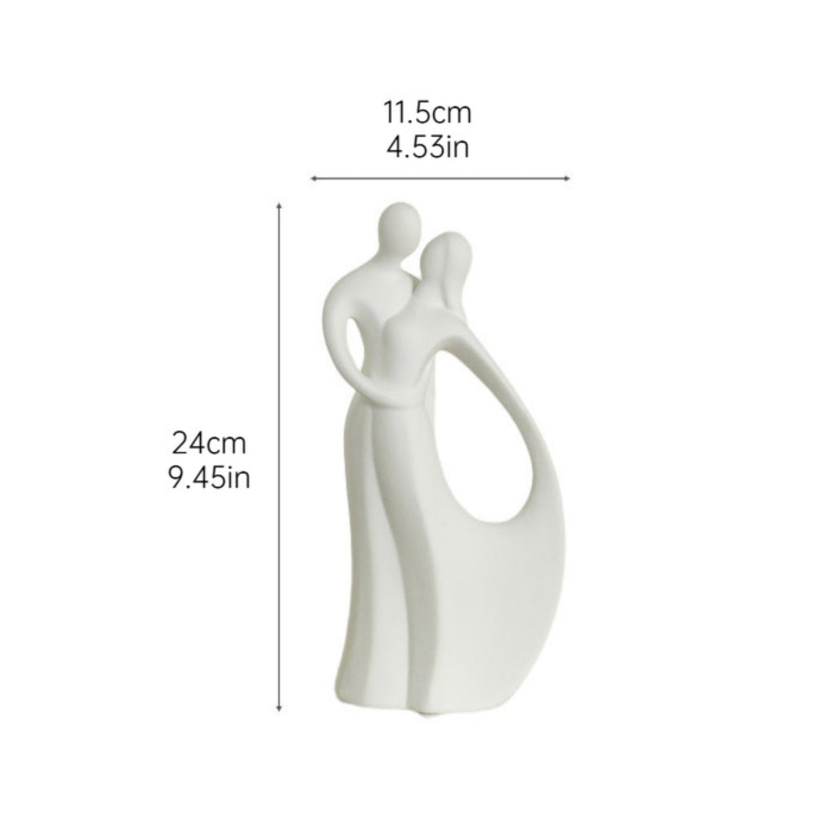 Nordic Design Abstract Couple Sculpture Minimalist Aesthetic Hugging Couple Statue Symbol of Love Hugging Lovers Figurine Ideal Gift for Couples, Newlyweds, Living Room, Entryway Table, Bookshelf, Office Desk