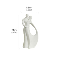 Nordic Design Abstract Couple Sculpture Minimalist Aesthetic Hugging Couple Statue Symbol of Love Hugging Lovers Figurine Ideal Gift for Couples, Newlyweds, Living Room, Entryway Table, Bookshelf, Office Desk