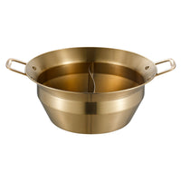 Yin Yang Hot Pot Stainless Steel Hot Pot with Divider Warp-Resistant Cookware for Dinner Parties