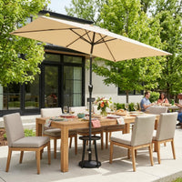 Rectangular Patio Umbrella Swivel Rectangular Outdoor Umbrella Adjustable for Garden, Balcony