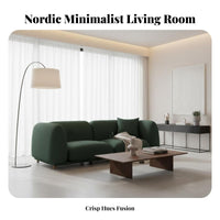 Nordic design bulbous Sectional Wabi-Sabi Aesthetic 7-Seater U-Shaped Sectional plumpLike Comfort Living Room Furniture plump pads for Young Adults, Guesthouse Owners, Interior Designers, Apartment, Studio, Home leisure Space