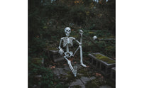 Spooky Plastic Skeleton Decorative Skeleton Prop Scary Decorations Realistic for Halloween, Haunted House, Party