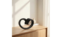 Geometric Continuous Loop Statue Modern Loop Mineral-Finish Decorative Object-Decorative Piece for Living Room, Office