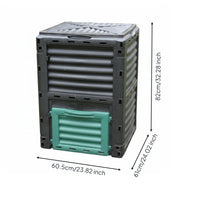 300L Compost Bin Aerobic Compost Bin Odor Control Garden Equipment for Homeowners