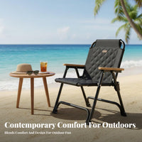 Lightweight Low-Height Camp Chair Compact Low-Height Camp Armchair Installatisingleffortless Folding Seat Sturdy Frame for Campers, Beachand Goers, Anglers, Camping, Picnic, Picnics, Fishing