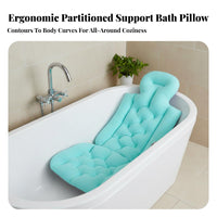 Non-Slip Bathtub Mat Additional Thick Padding Non-Slip Bathtub Pad Padded Bath Mattress Foldable Full Full-Length Bath Pillow
