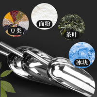 Thickened 304 Stainless Steel Multi-Purpose Scoop for Ice, Flour, Grains, Tea, Rice