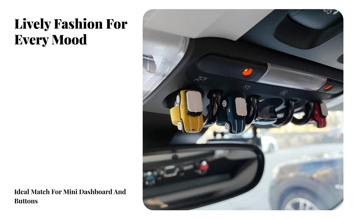 Center Console Button Decoration Easy Installation Small Car Model Ornament Cute Cartoon Design Miniature Car Figurine for Young Adults