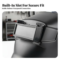 High Temperature Resistant Metal Joining Helmet with Safety Hat Adjustable Fit Hard Hat Metal Joining Mask Long-Lasting PC Material Full Face Welder Mask Hands-Hands-Removed for Metalworkers, Industrial Workers, Construction Sites, Factories, Workshops